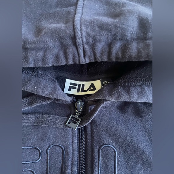 Fila Navy Zip-Up Hoodie - Picture 3 of 3